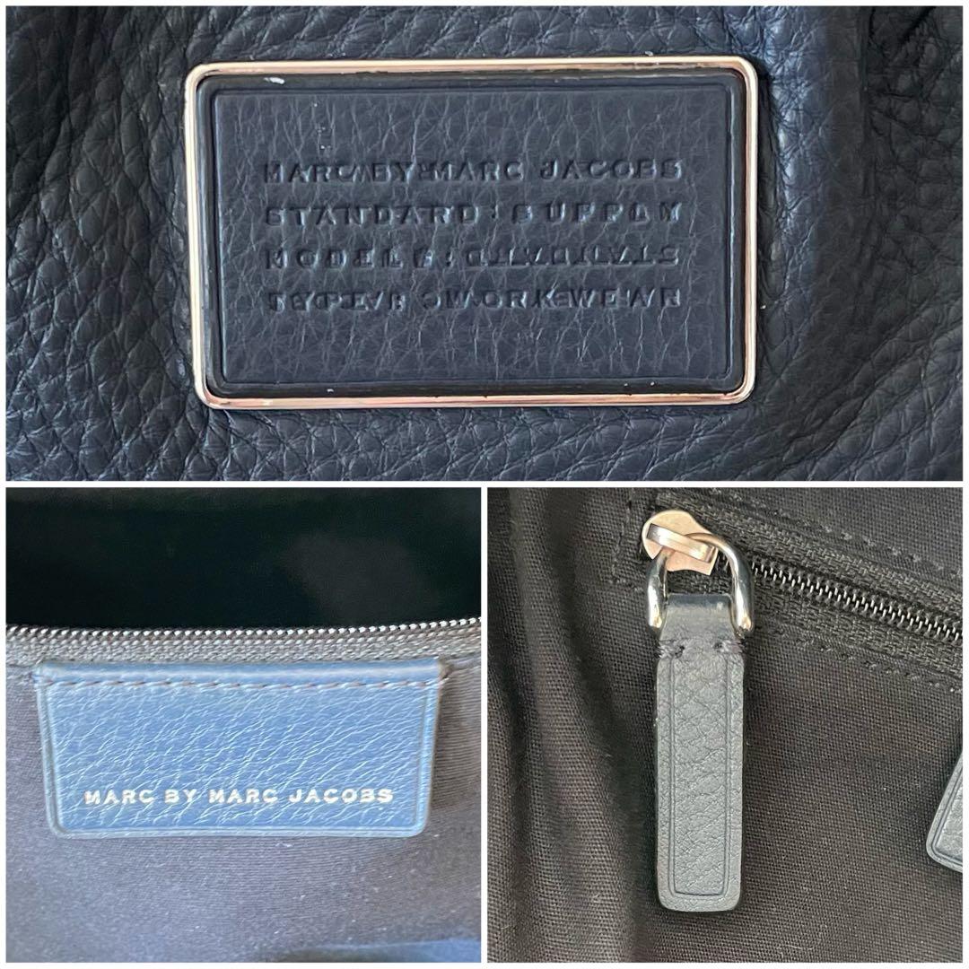MARC JACOBS リュック オールレザー ネイビー