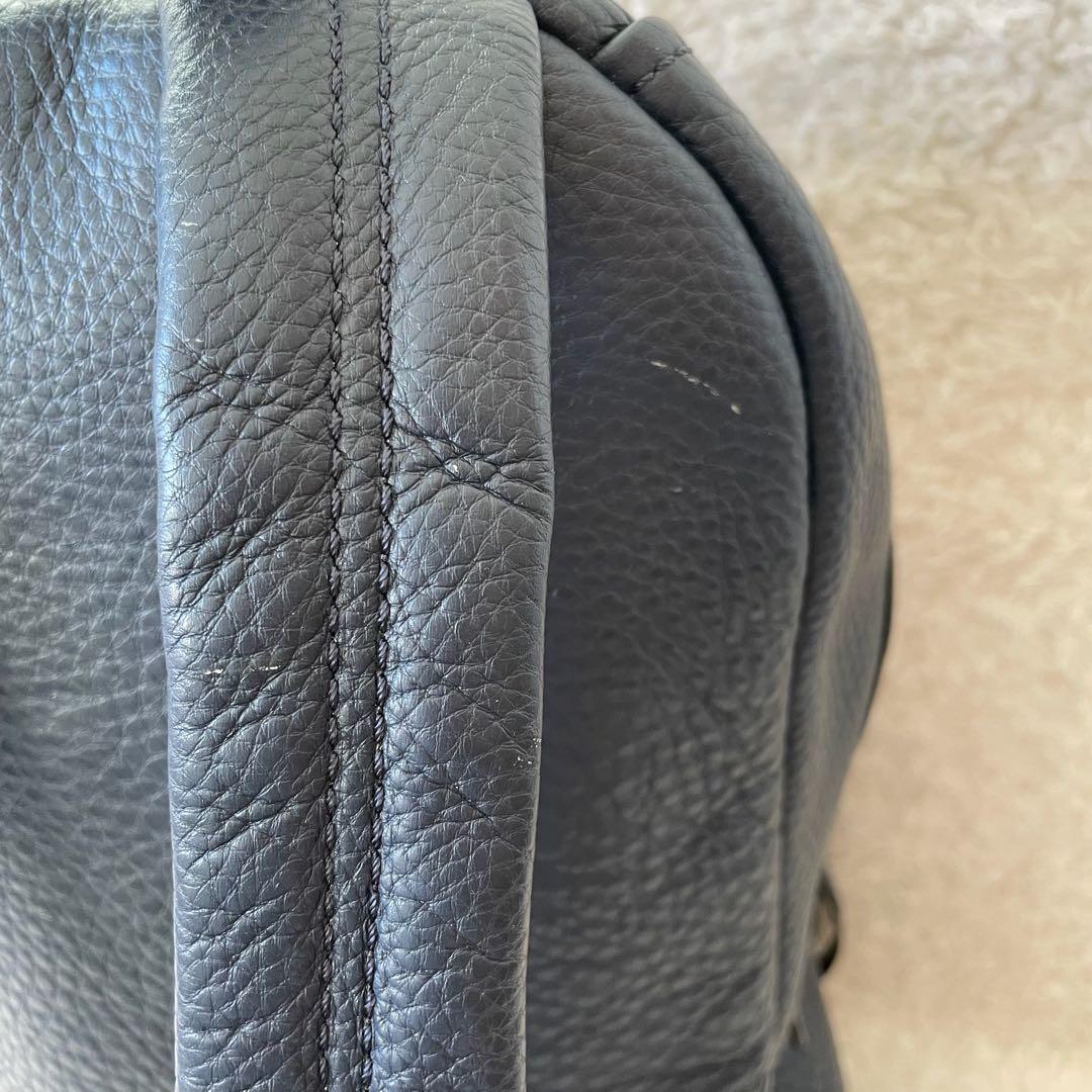 MARC JACOBS リュック オールレザー ネイビー