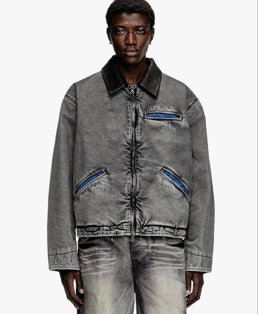 DIESEL ほぼ新品未使用　サイズ46 デニム×レザージャケット