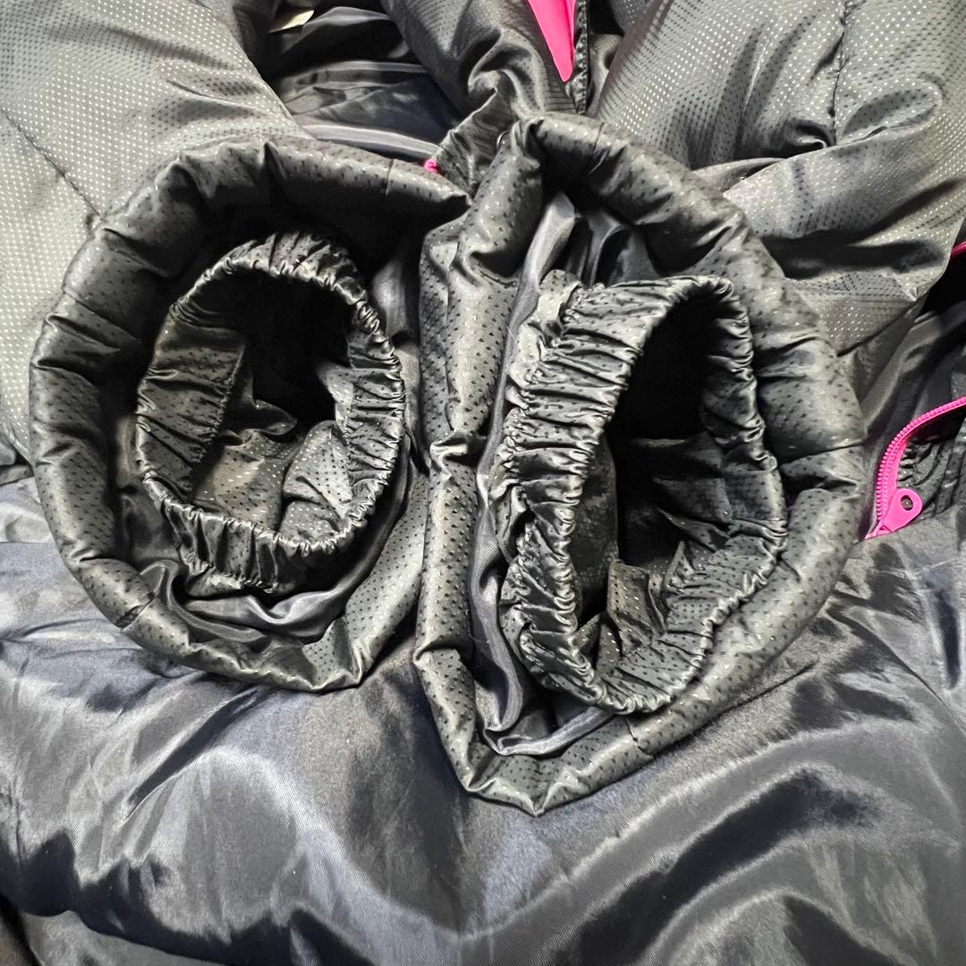 ミズノ フード付き ロング丈 ダウン ベンチコート ブラック レディース L