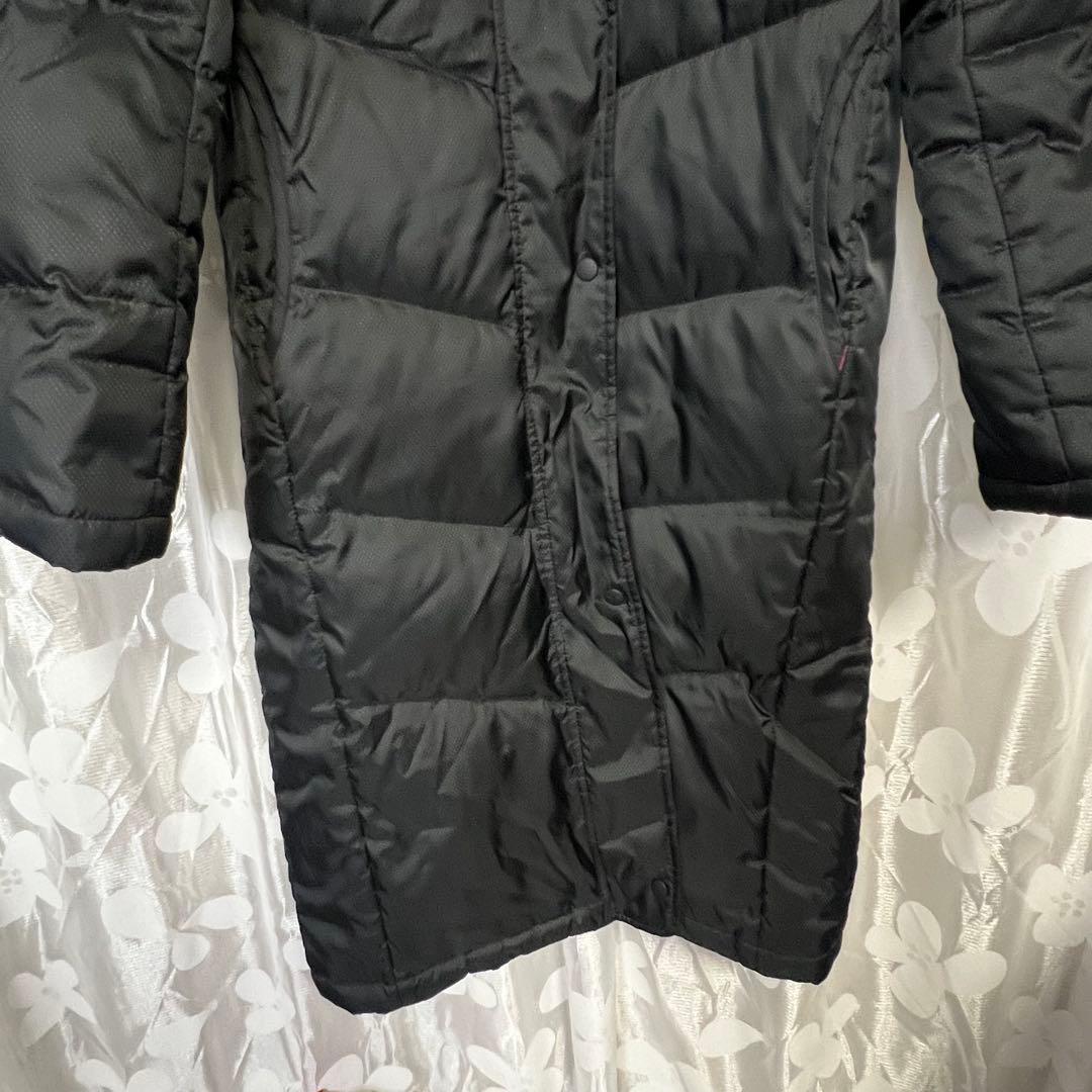 ミズノ フード付き ロング丈 ダウン ベンチコート ブラック レディース L