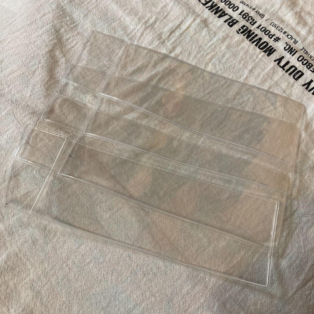 チケットホルダー　クリア　4点セット　新品未使用　68x180mmぐらいまでの券