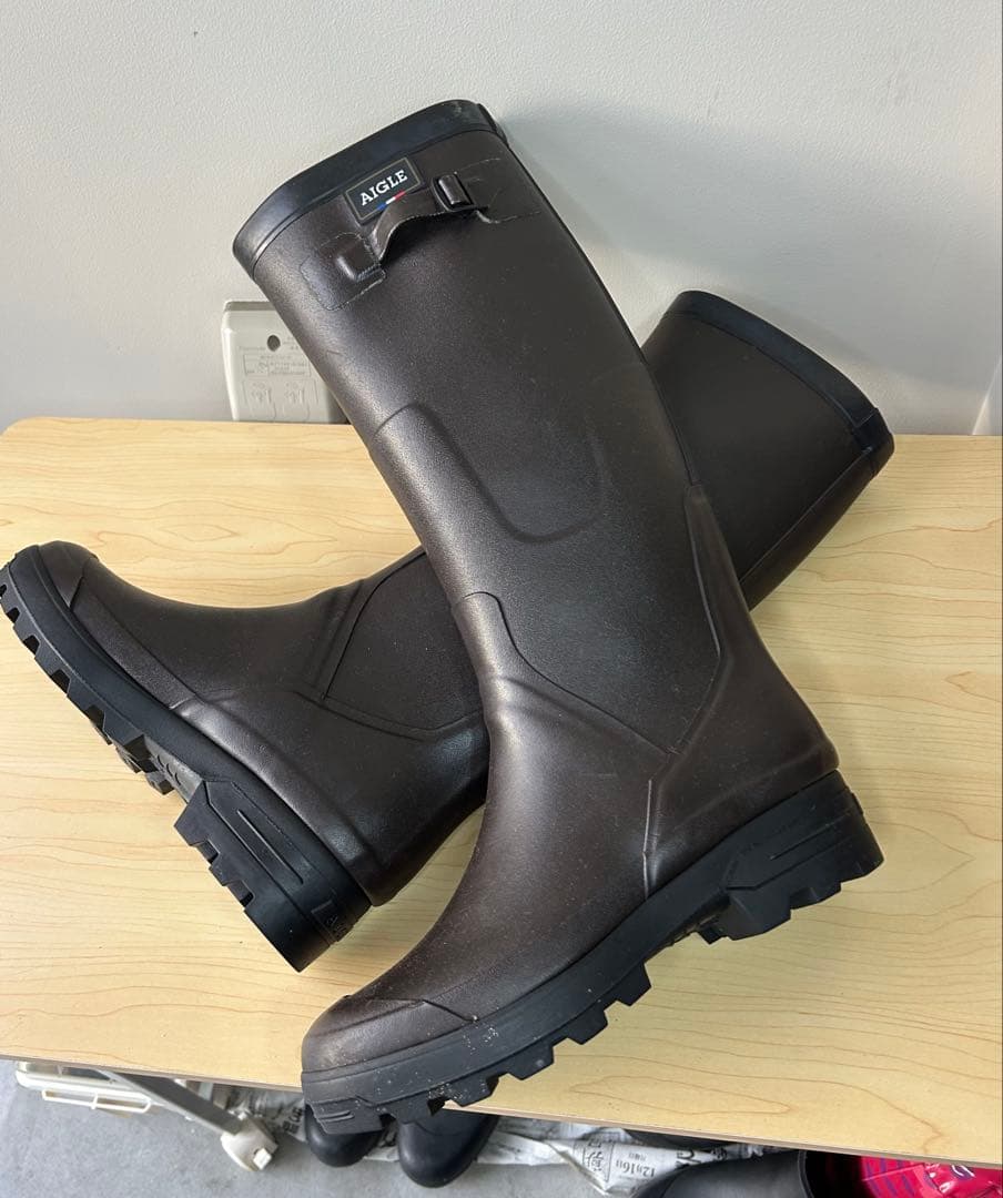 B*S様 25.5～26cm★美品AIGLEレイン ブーツ41エーグルラバーブー