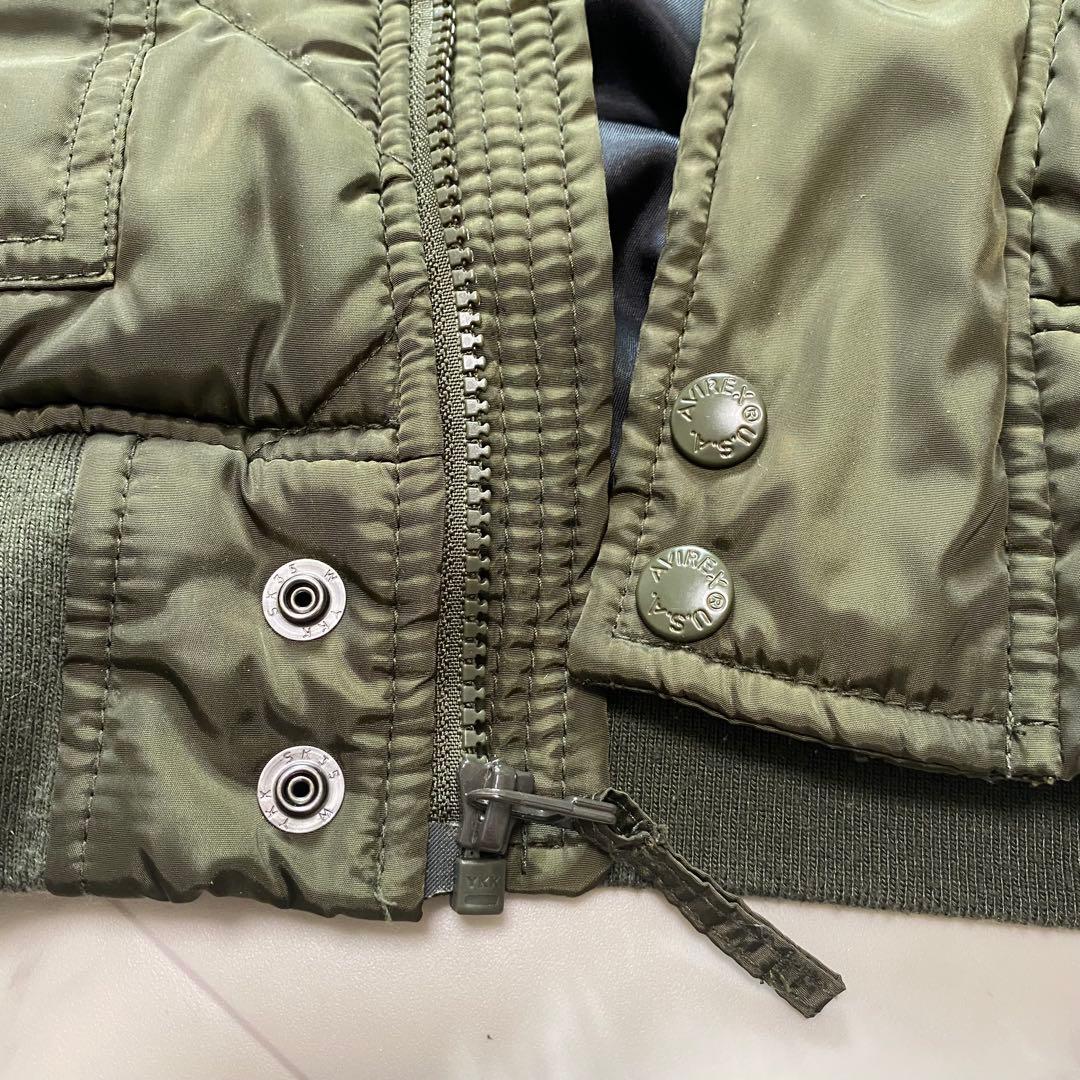 AVIREX USA ダイヤキルティングジャケット　MA-1 フライトジャケット