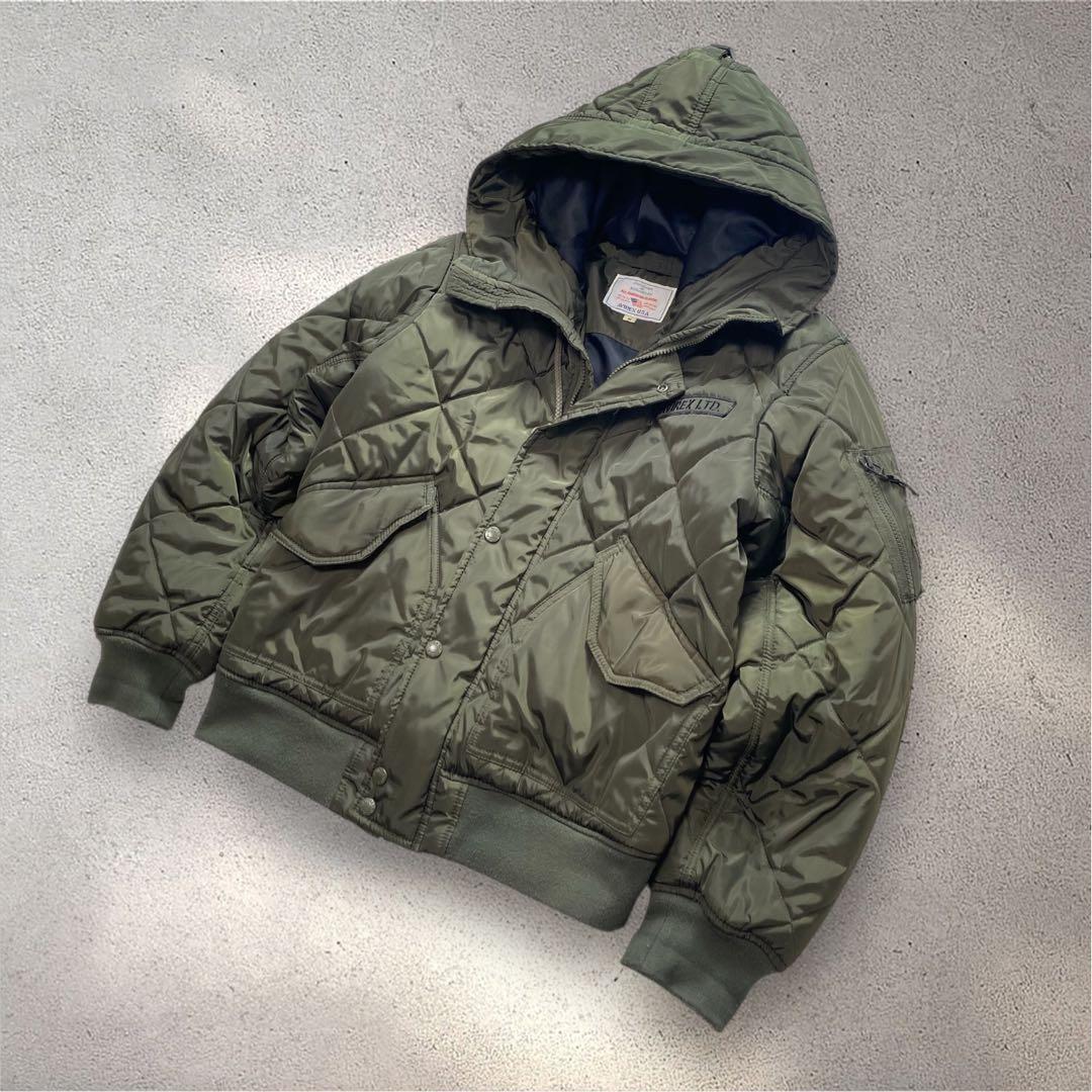 AVIREX USA ダイヤキルティングジャケット　MA-1 フライトジャケット