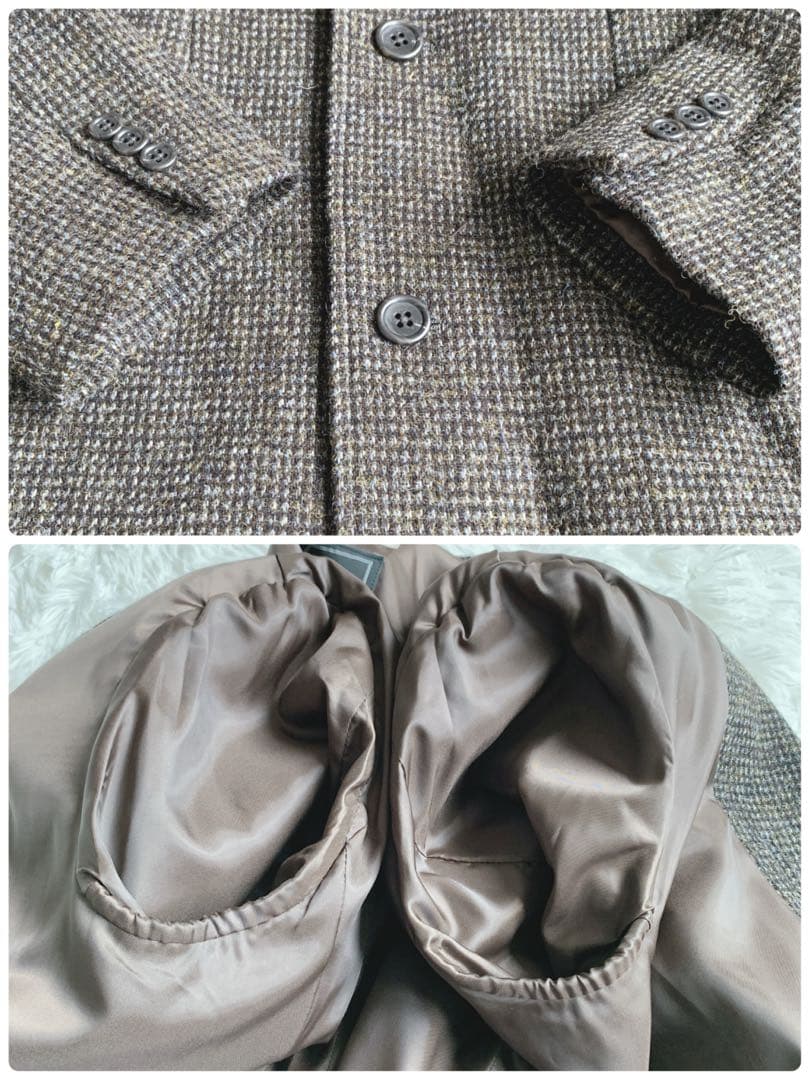 【美品】ビームス BEAMS ハリスツイード ロングコート Lサイズ