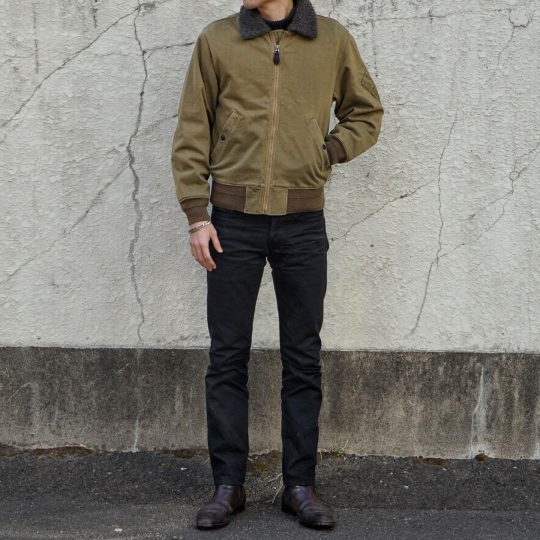 RRL コットン ジャージー ボンバー ジャケット フライト メンズ