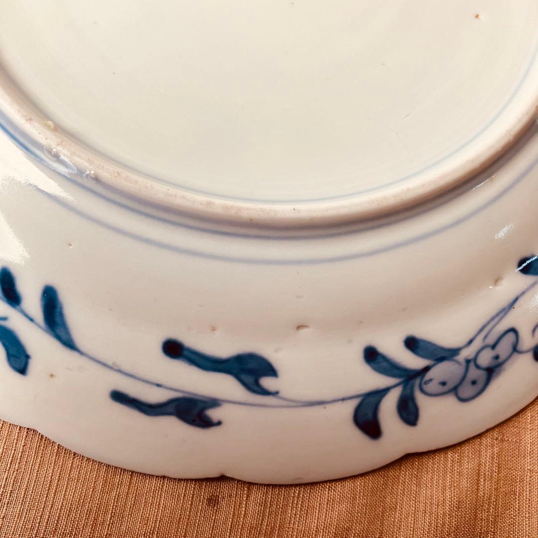 精磁会社　③ 輪花プレート　鳳凰　丸紋　有田焼　明治伊万里　希少　古伊万里