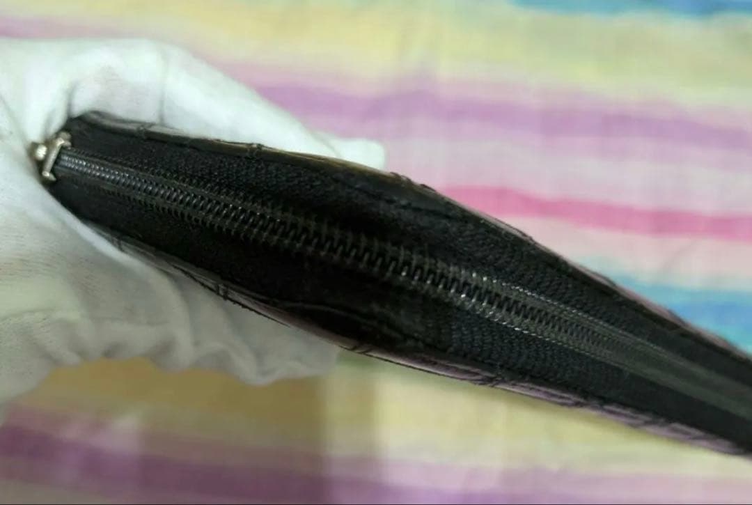 CHANEL ビコローレ ラウンドジップ 長財布 ヴィンテージ ギャランティ付