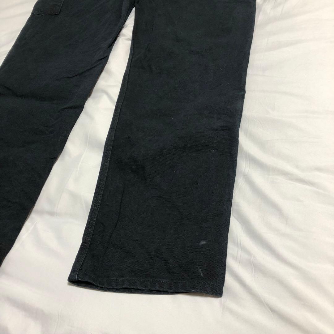 雰囲気○ 34x32 carhartt ダブルニーペインターパンツ ブラック