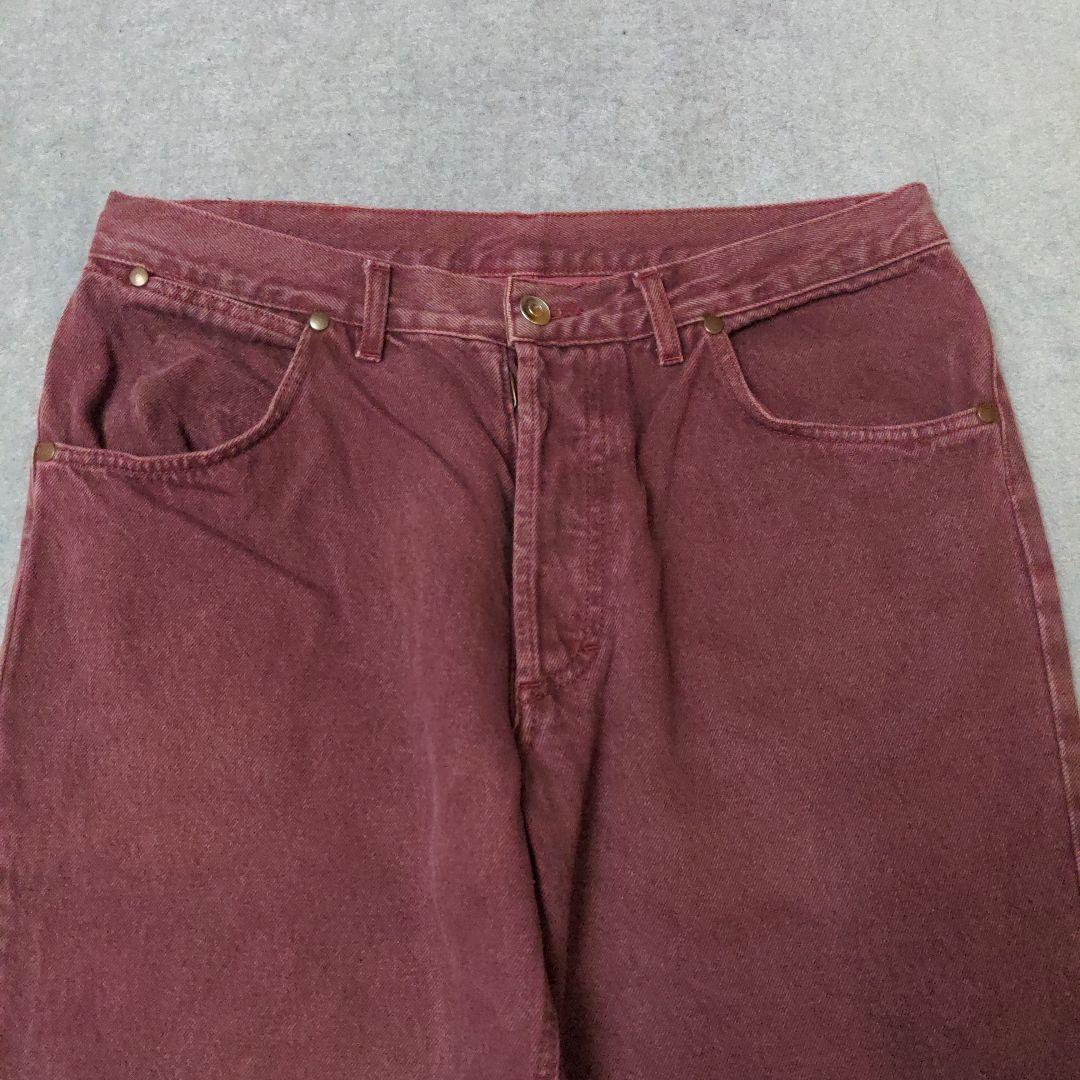 マルタンマルジェラ10 バーガンディ ストレートデニム