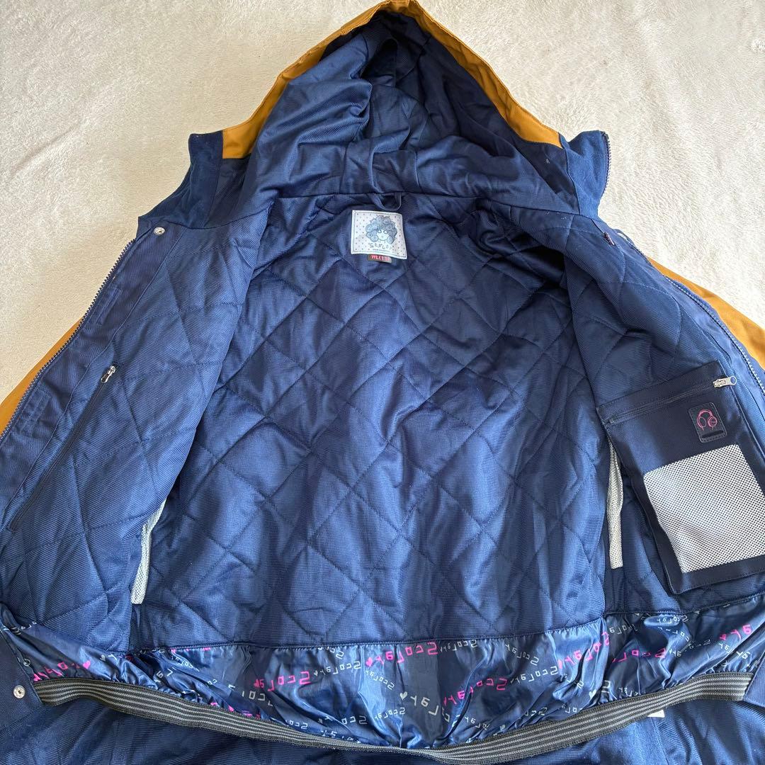 美品　ScoLarスキー・スノーボードウェア　ネイビー×ブラウン