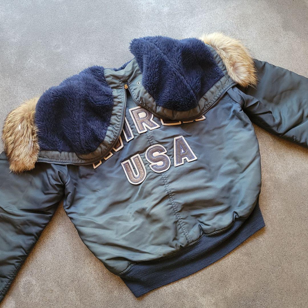 90sAVIREX N-2B フライトジャケット ショート丈 バックロゴ