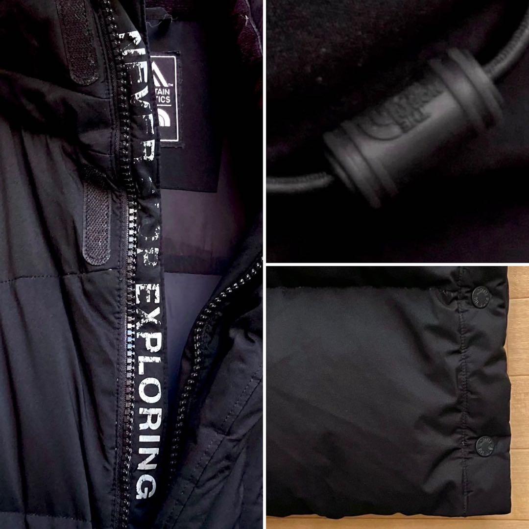 XS ノースフェイス ダウンコート ロングダウン ダウン ベンチコート ブラック