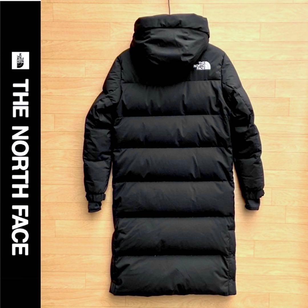 XS ノースフェイス ダウンコート ロングダウン ダウン ベンチコート ブラック