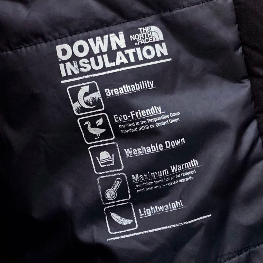 XS ノースフェイス ダウンコート ロングダウン ダウン ベンチコート ブラック