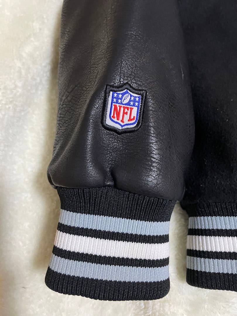 NFL公式 RAIDERS レイダース スタジャン L 黒