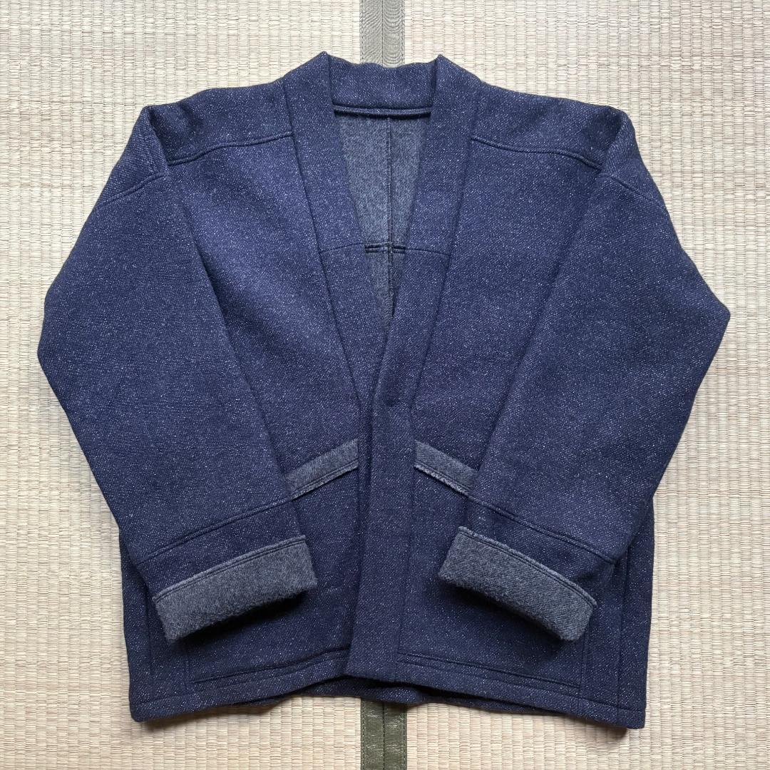 MITTAN 端切半纏 紺杢 サイズ2 ウール 尾州産