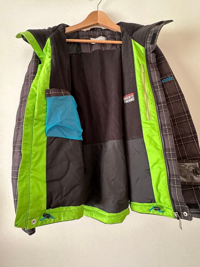 Phoenix スキーウェア 男性用 フード付き チェック柄