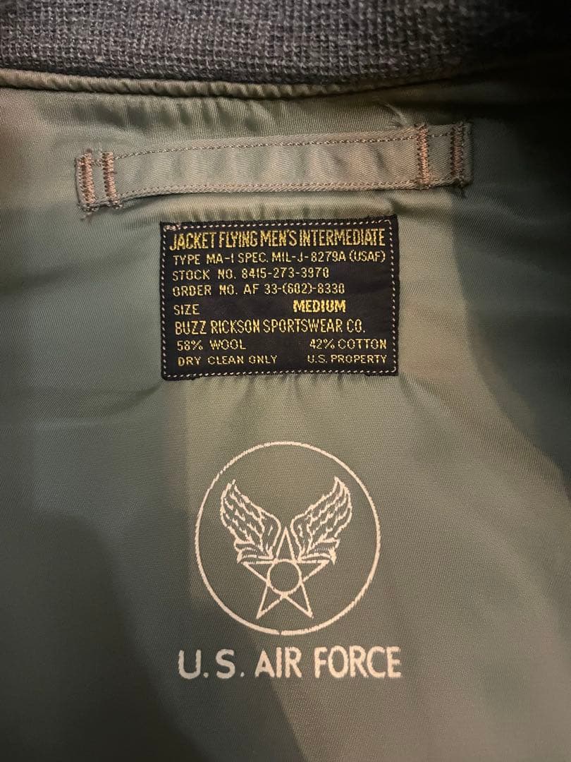 美品　buzz ricson'sのMA-1フライトジャケットM品番