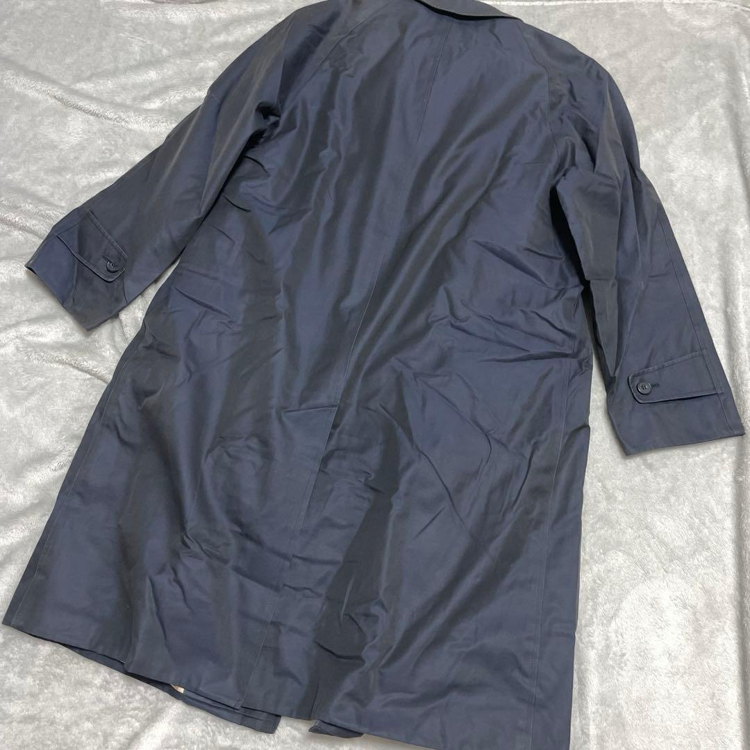 アクアスキュータム　ネイビー　ステンカラーコート　ロングコート　ライナー付き