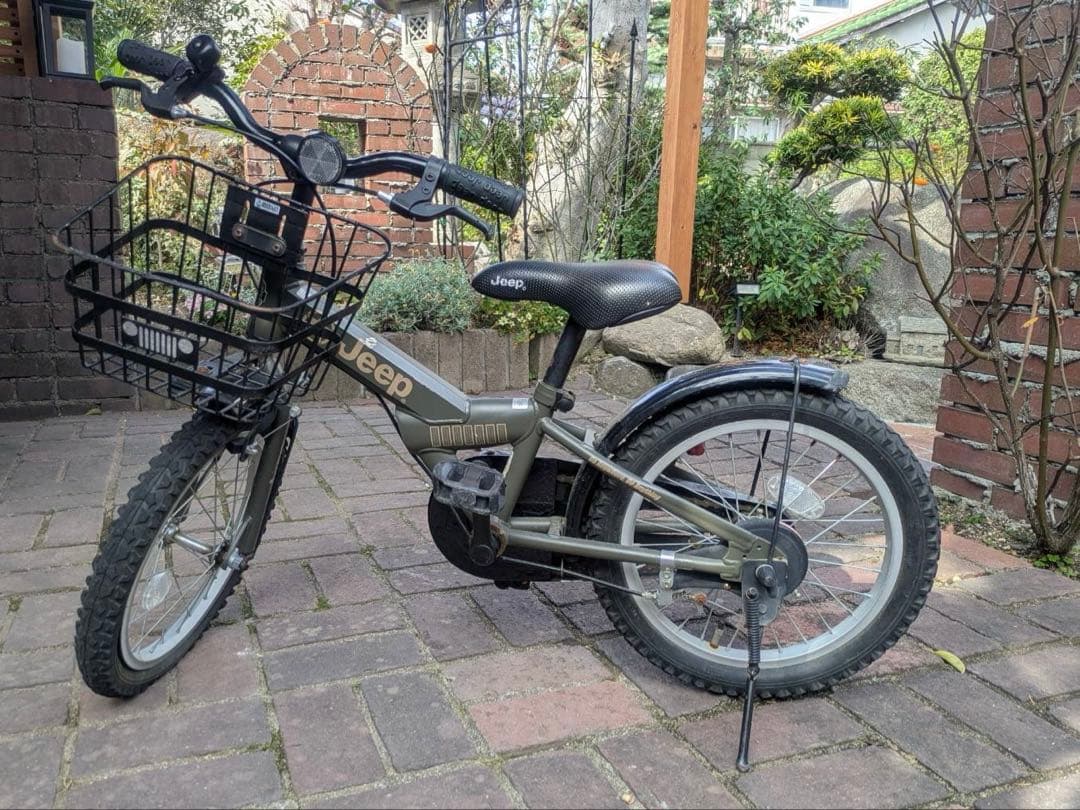 Jeep ジープ 子供用自転車 16インチ 身長95cm 以上 オリーブ 緑 - メルカリ