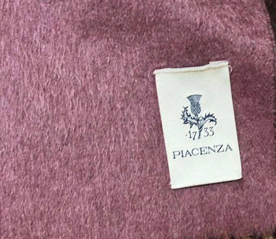 PIACENZA リバーシブルマフラー ピンク/ブラウン