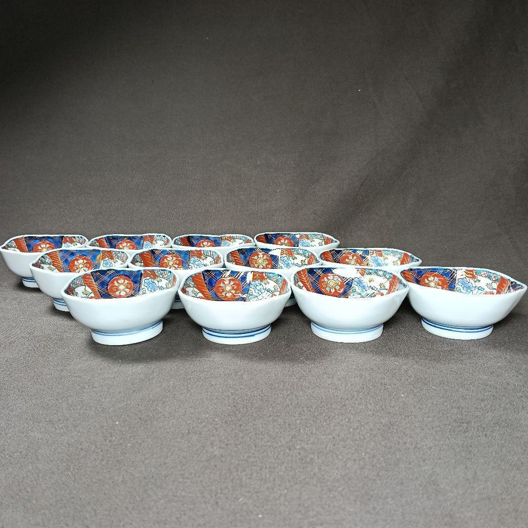 70 豆皿 12枚セット 印判皿 染付皿 伊万里焼 アンティーク 時代物 器