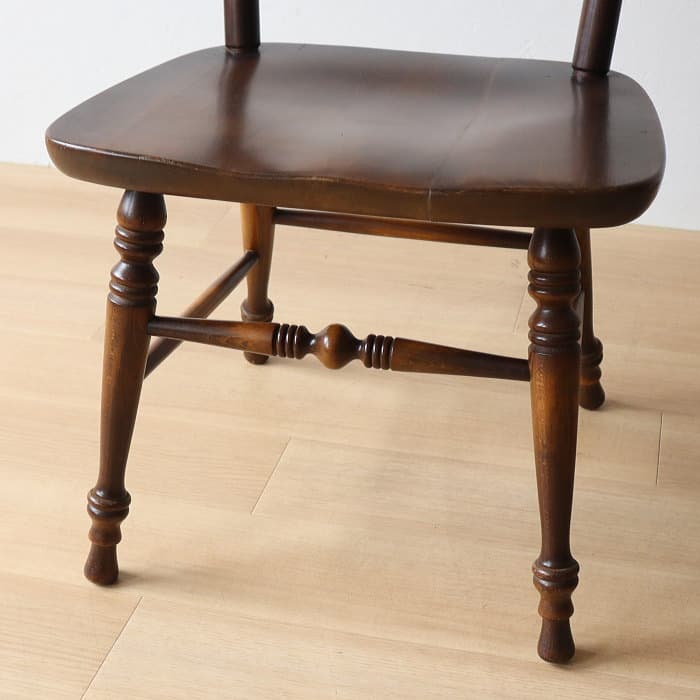 アンティーク 飛騨産業ウィンザーチェア ブナ材 キツツキ 無垢材②