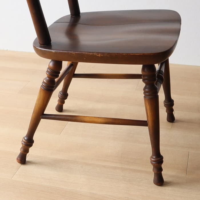 アンティーク 飛騨産業ウィンザーチェア ブナ材 キツツキ 無垢材②