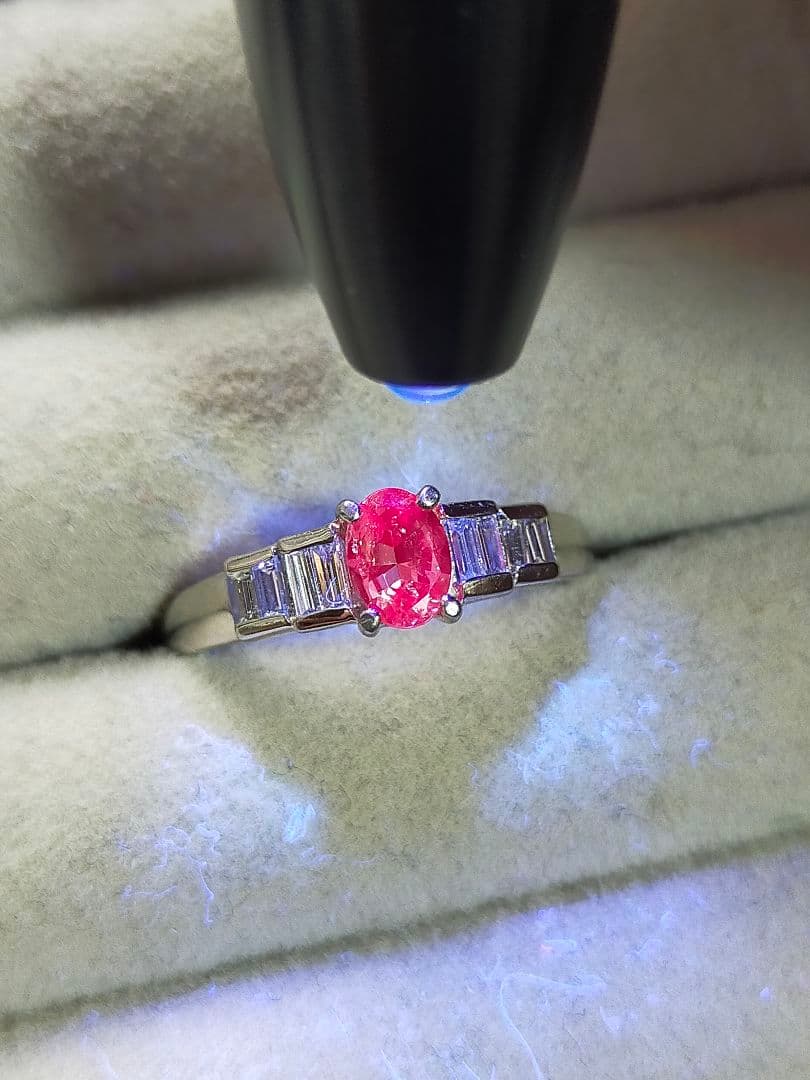 鑑別付き 三越 大粒 アレキサンドライト 0.44ct プラチナリング 指輪