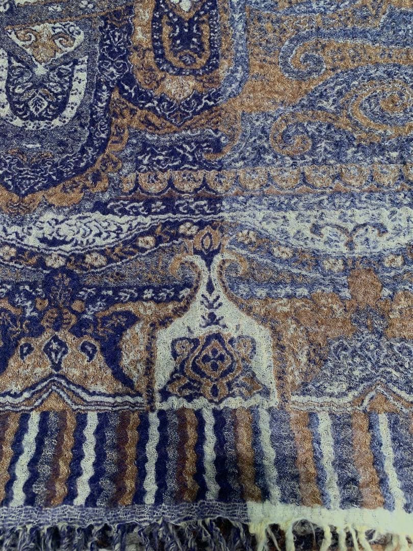 45R インドウールのジャガードストール