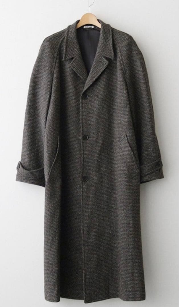 ★即完品、タグ付き★AURALEE アルパカウールシルクツイードコート25A/W