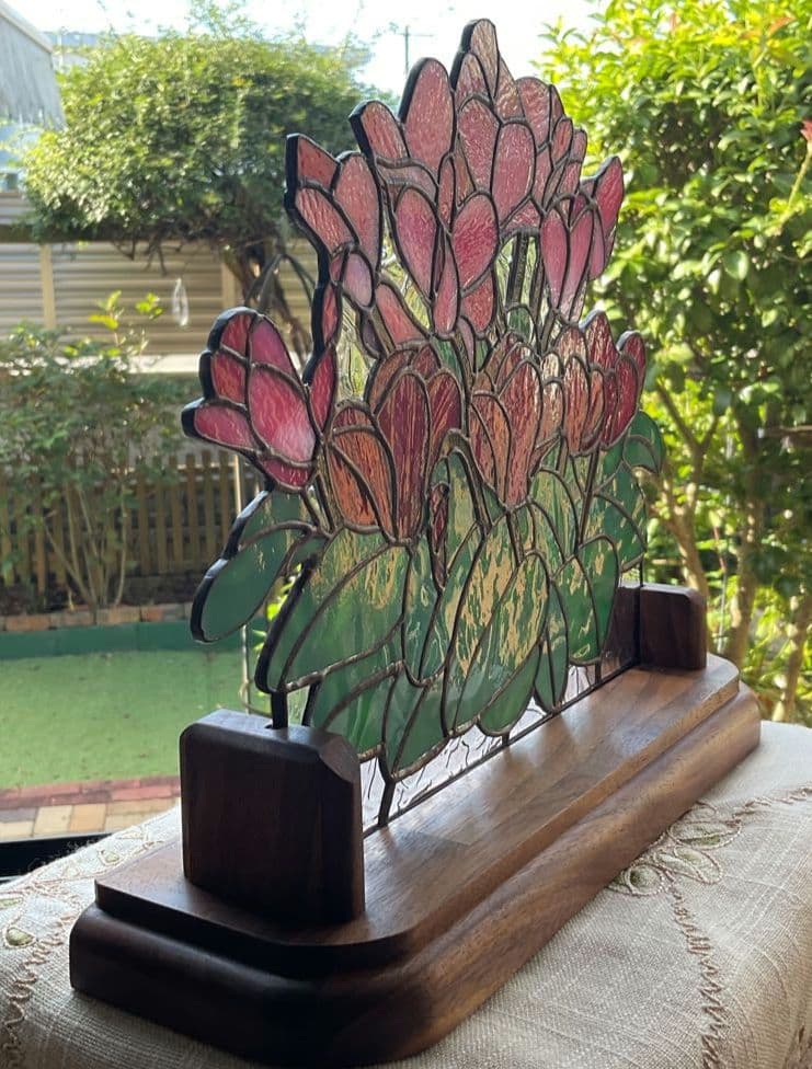 ステンドグラスパネル シクラメン - メルカリ