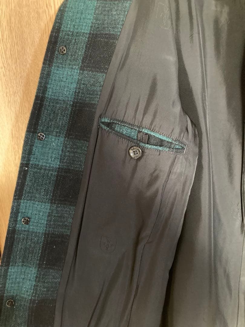 ゆういちです　ウールチェック ジャケット オンブレ Lサイズ