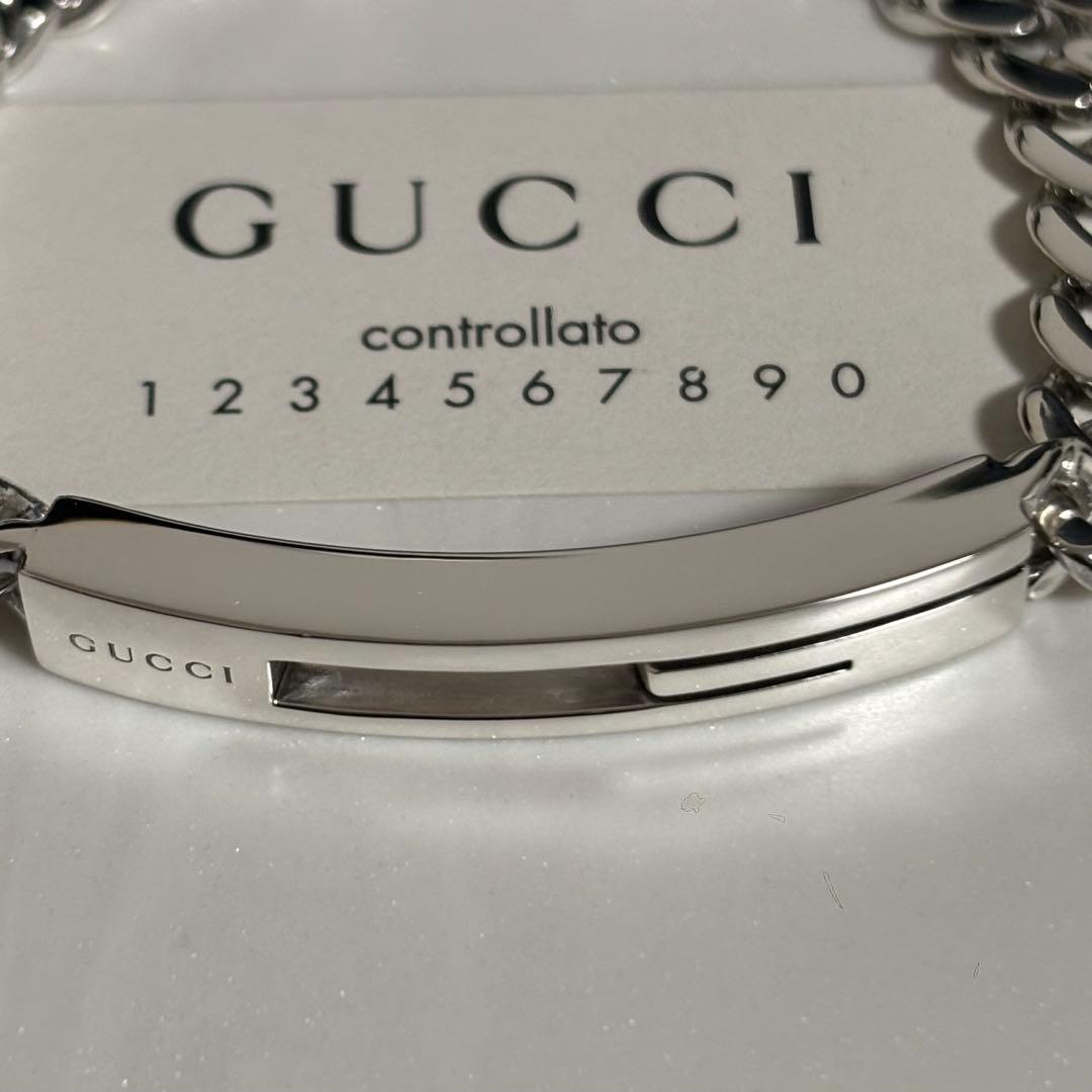 GUCCI 新品同様品 ラージタイプ カットアウトGブレスレット 刻印18