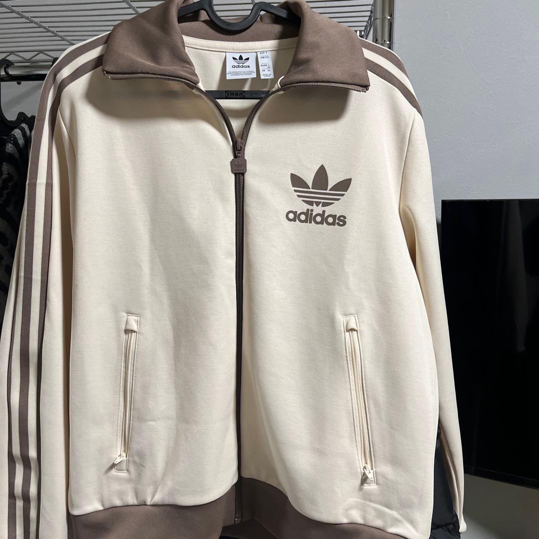 adidas ジップアップジャケット 2XL クリーム/ブラウン - トップス