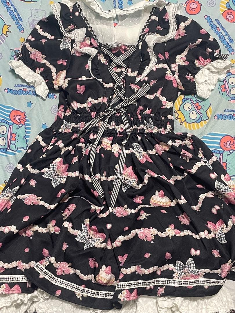 LIZLISA Creamy Berry柄ワンピース いちご柄 Lサイズ