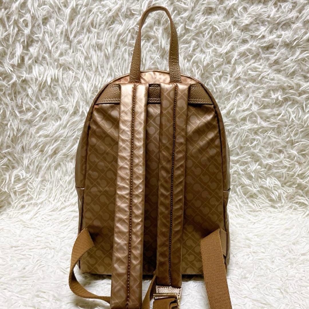 ゲラルディーニ バックパック ソフティ ナイロン 総柄 モノグラム ブロンズ