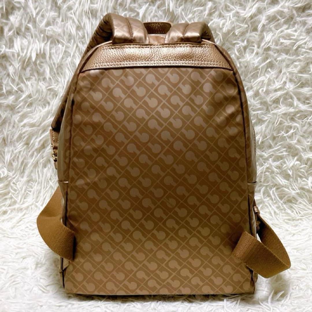 ゲラルディーニ バックパック ソフティ ナイロン 総柄 モノグラム ブロンズ
