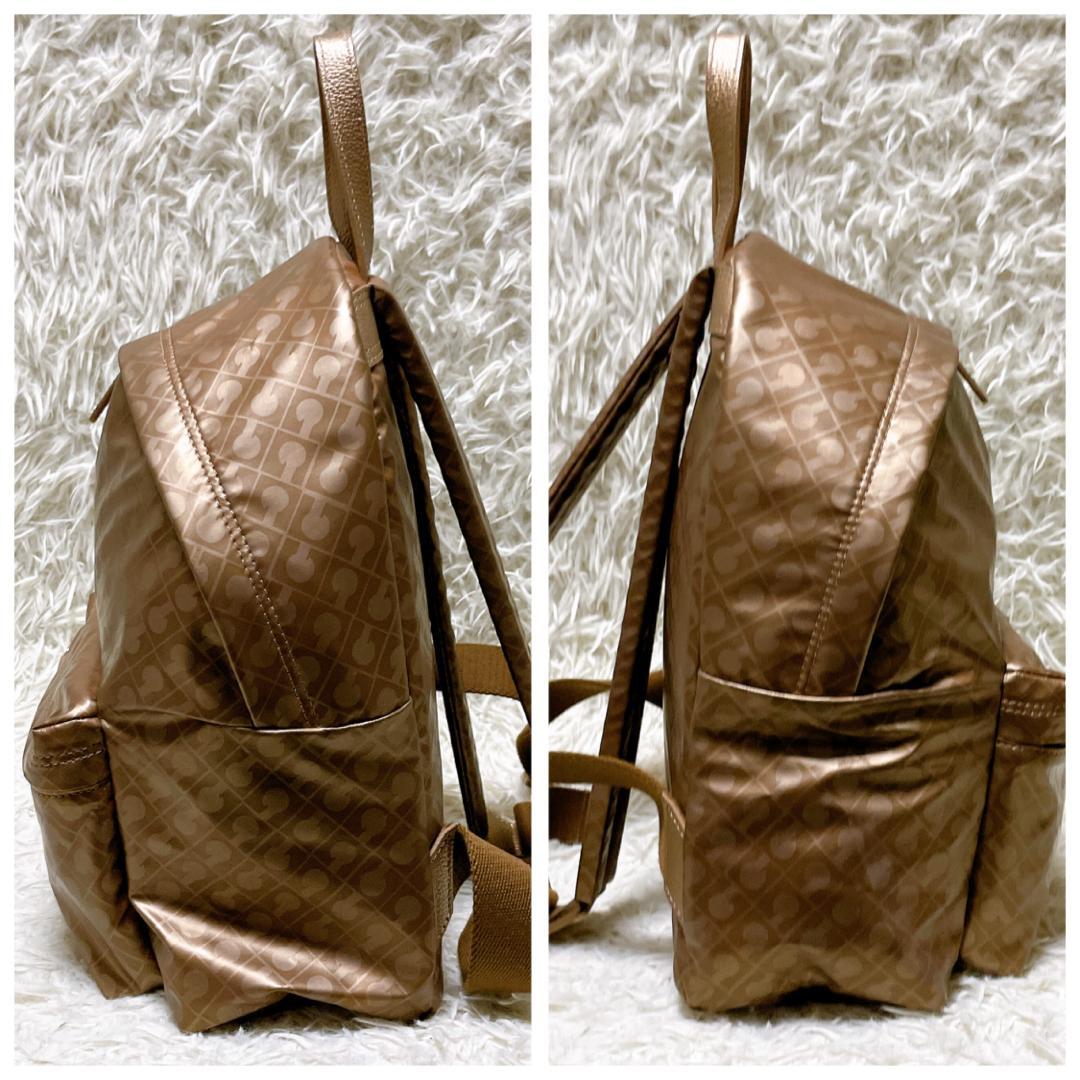 ゲラルディーニ バックパック ソフティ ナイロン 総柄 モノグラム ブロンズ