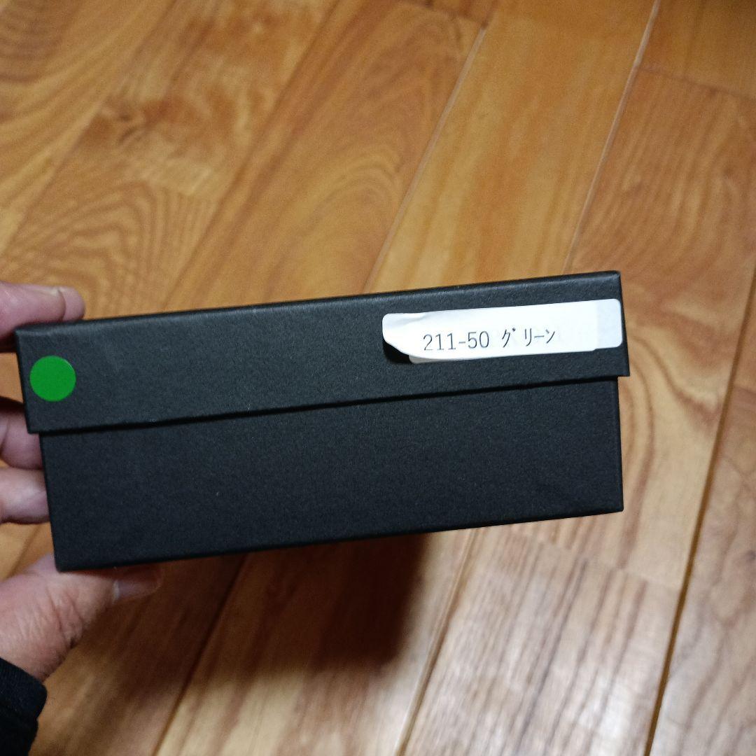 黒川鞄店　グリーンコードバン 長財布 ゴールドファスナースマホも入る