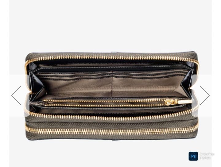 黒川鞄店　グリーンコードバン 長財布 ゴールドファスナースマホも入る