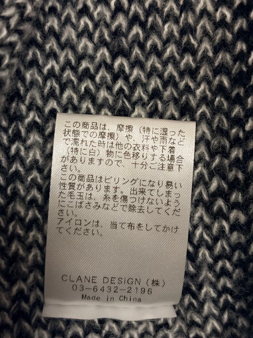 CLANE クラネ　WIDE CHECK PONCHO
