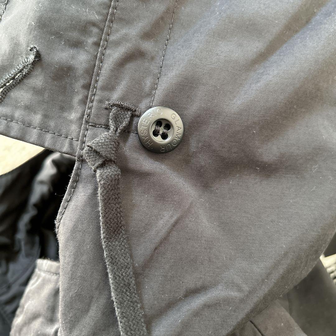 ヒステリックグラマー ギターガール ナイロンジャケット モッズコート フード付き