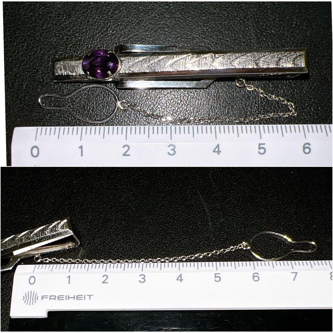 K14WG ネクタイピン　アメジスト