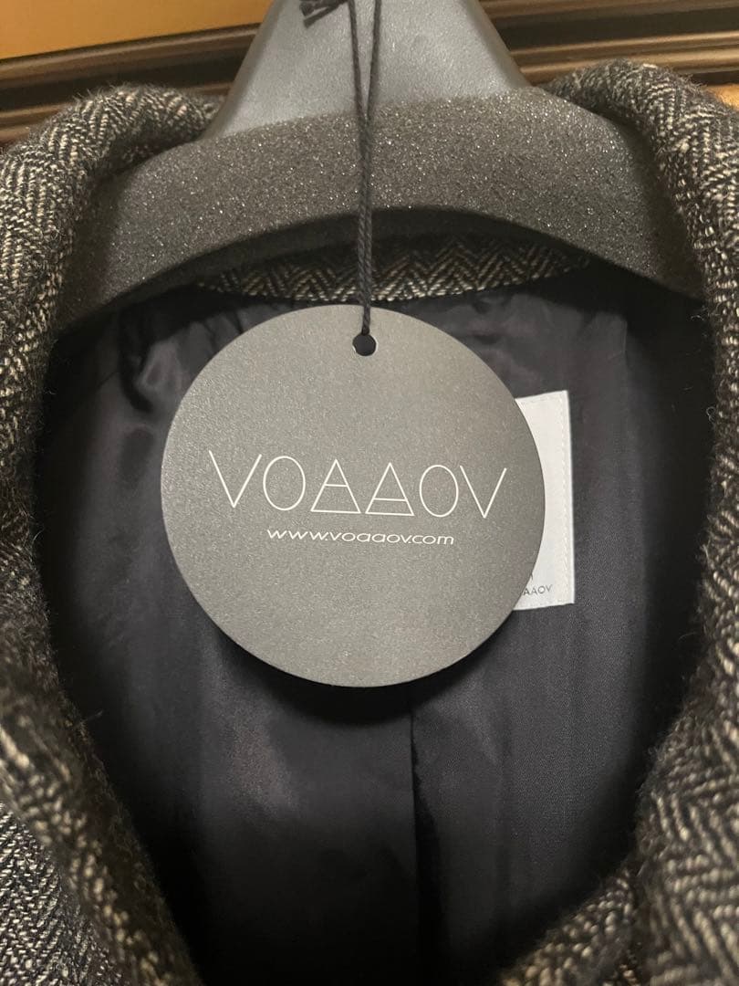25AW【VOAAOV】WOOL LINEN HERRING BONE COAT