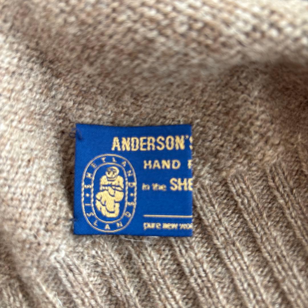 アンダーソンズ　シェトランドウール クルーネックセーター メンズM