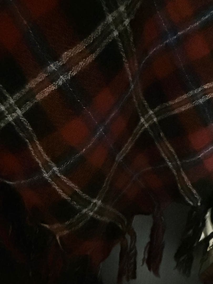 KMRii レザーチェック柄フェザーストール 巻スカート ifsixwasnin