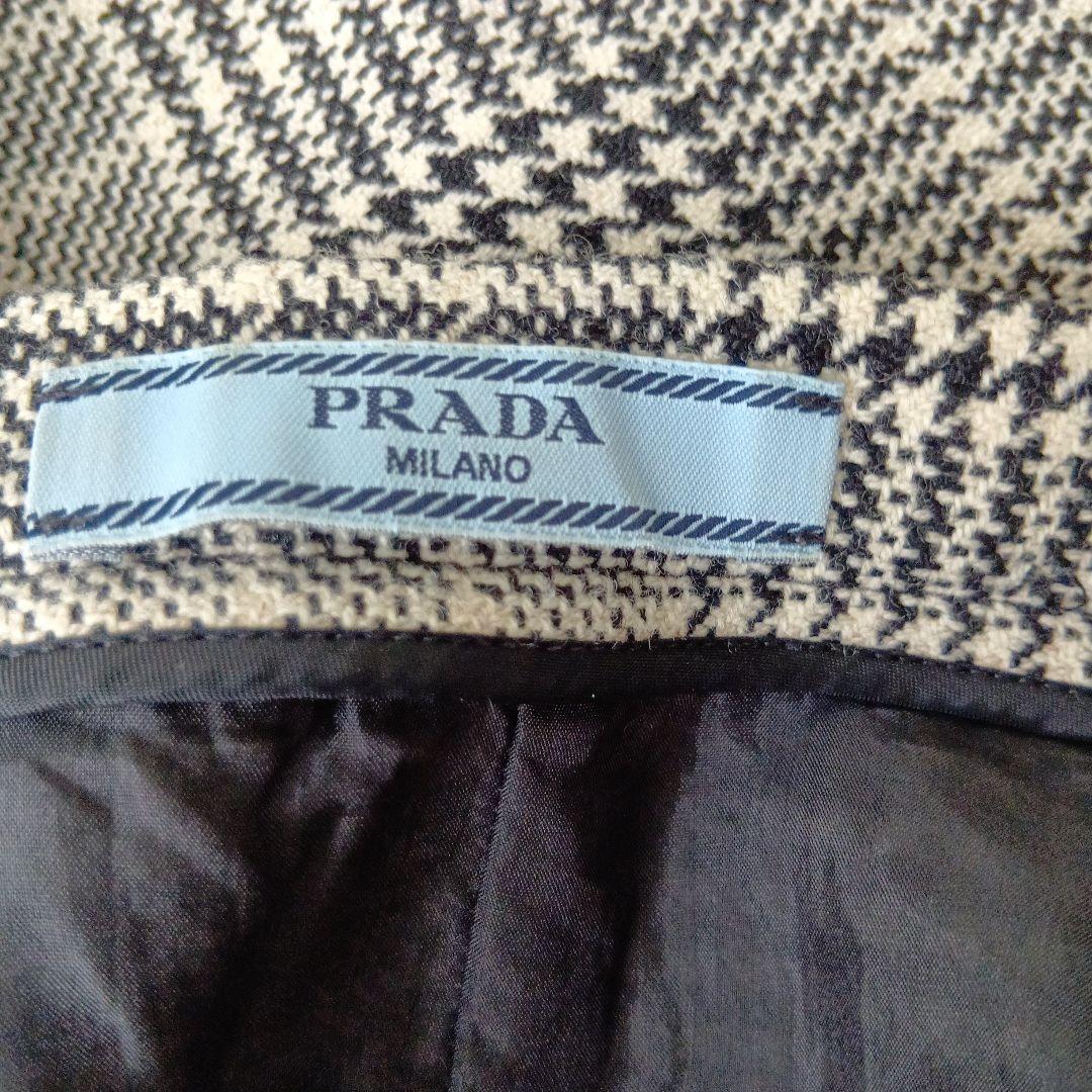 美品】PRADA チェック柄 ロングタイトスカート カシミヤ混 40 - メルカリ